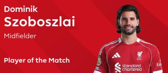 星空体育app下载-超远任意球破门，索博当选利物浦vs阿森纳全场最佳球员